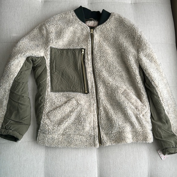 Free People Jackets & Blazers - COPY - Free People Women’s Shearling Color Block Jacket - Small